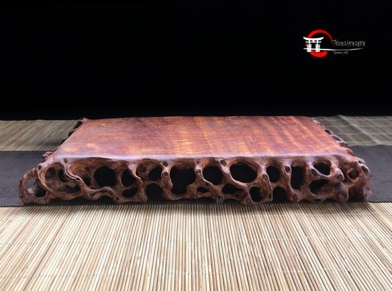 Đôn gỗ Hương thủ công - Size W 22x12.5 x H 3cm - Mặt 19.5 x 10 cm