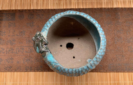 Chậu ếch của nghệ nhân Masashi Nhật Bản sưu tầm - Size W 8.5cm x H 5.5cm