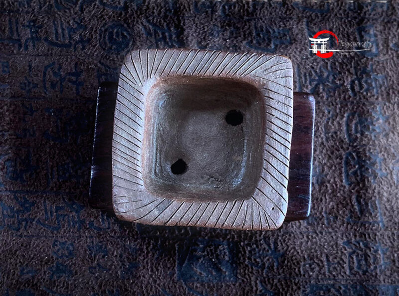 Tani Ranzan chậu siêu mini khắc đan lát độc đáo Sưu Tầm – Size W 4.4cm x H 2.2cm