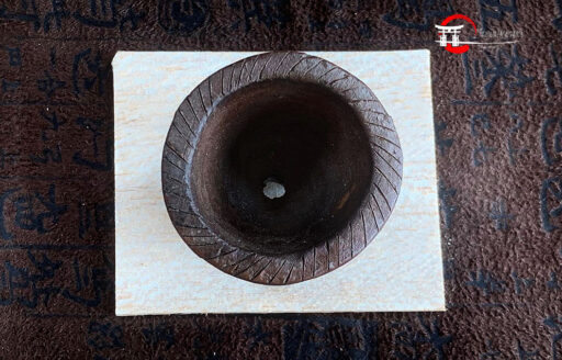Tani Ranzan chậutròn siêu mini khắc đan lát độc đáo Sưu Tầm – Size W 4cm x H 3cm