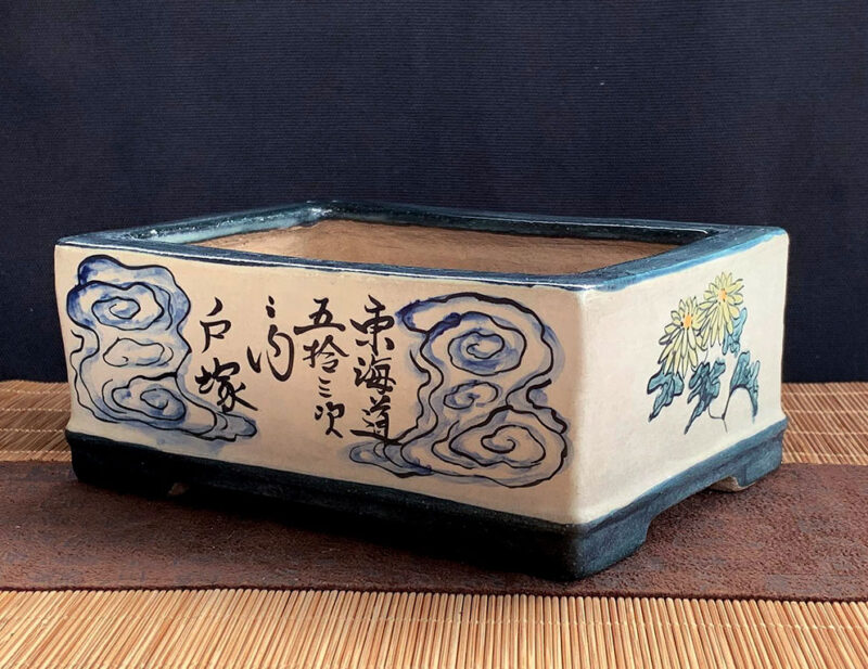 Tosui chậu vuông vẽ tay Phong Cảnh tích xưa sưu tầmSize W15.5×11.2cm X H 6.5cm # Code To0722038